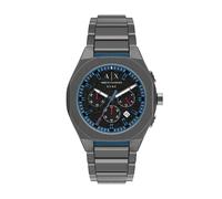 Armani Exchange Men's Sync Chronograph Black Dial Gunmetal Stainless Steel Bracelet Watch