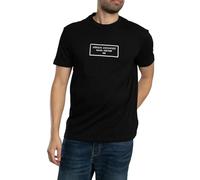 Armani Exchange Men's Urban Heights, Sustainable, Embroidered Logo Lettering T-Shirt, Black, S