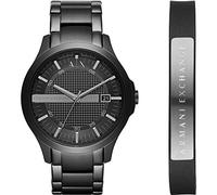 Armani Exchange Watch For Men, Quartz Three hand date Movement and 46mm Case Size with Stainless steel strap, Graphite set