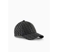 Armani Exchange Men's Woven All Over Print Baseball Cap, Black, One Size