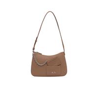 Armani Exchange Mila grained chain-link shoulder bag - Brown OS