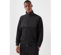 Armani Exchange Mix Media Track Top, Black, Size S, Men Black