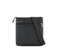 Armani Exchange monogram-embossed messenger bag - Black One Size