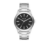 Armani Exchange Nico Men's Quartz Watch with Black Dial and Silver Stainless Steel Bracelet AX2320
