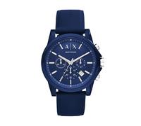 ARMANI EXCHANGE Outerbanks Unisex Quartz Watch with Blue Dial and Blue Silicone Strap AX1327
