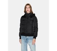 Armani Exchange puffer logo hooded jacket black women - XL