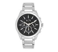 Armani Exchange Silver Tone Watch for Men, Quartz Chronograph Movement and 44mm Case Size with Stainless Steel Strap