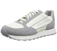 Armani Exchange Suede Bicolor Sneakers, Sneaker Men's, White (Off White Silver), 8 UK