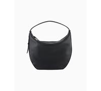 Armani Exchange Susy Women's Sustainable, Zip Closure Soft Hobo, Black, black, medium