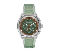 Armani Exchange Sync Men's Chronograph Clear Green Polyurethane Watch