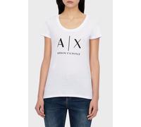 Armani Exchange Tee Womens T Shirt Size L Large AX White Cotton Tshirt BNWT
