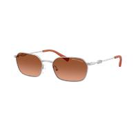 Armani Exchange Unisex Sunglass AX2056S - Frame color: Matte Silver, Lens color: Orange Gradient Brown