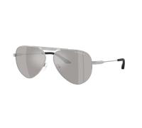 Armani Exchange Unisex Sunglass AX2060S - Frame color: Matte Silver, Lens color: Light Grey Mirror Silver