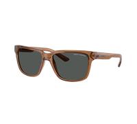 Armani Exchange Unisex Sunglass AX4026S - Frame color: Shiny Transparent Brown, Lens color: Dark Grey