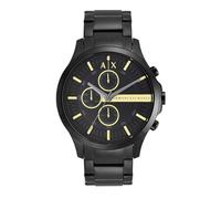 Armani Exchange Hampton Men's Quartz Watch with Black Dial and Black Stainless Steel Bracelet AX2164