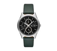 Armani Exchange Watch for Men Automatic Movement and 46mm Case Size with Stainless Steel Leather or Silicone Strap, Green