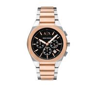 Armani Exchange Watch for Men, Quartz Chronograph Movement and 42mm Case Size with Stainless Steel Strap, Rose Gold Tone Set