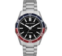 Armani Exchange Men's Black Wave Textured Dial Stainless Steel Bracelet Watch