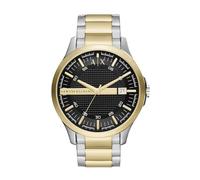 Armani Exchange Watch For Men, Quartz Three hand date Movement and 46mm Case Size with Stainless steel strap, Gold tone and silver tone