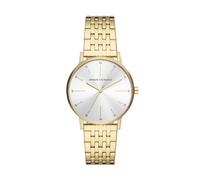 Plated Stainless Steel Fashion Analogue Quartz Watch - Ax5579 Armani Exchange Silver One Size