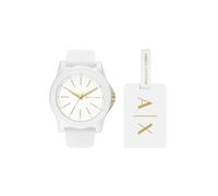Armani Exchange Watch for Women, Three Hand Movement, 40 mm White Nylon Case with a Silicone Strap, AX7126