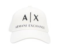 Armani Exchange White Cap Baseball Hat Men's Logo Base Ball Hat AX - One Size