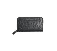 Armani Exchange Women Essential, Liz, Pebble, Embossed Logo Accessory-Travel Wallet, Black, One Size