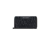Armani Exchange Women Essential, Liz, Pebble, Embossed Logo Accessory-Travel Wallet, Black, One Size