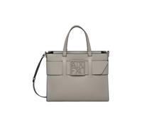 Armani Exchange Women Essential, Susie, Tone Logo Closure Shopping Bag, Brown Bass, One Size