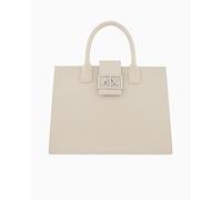 Armani Exchange Women Jodie, Sustainable, Logo Plate Closure Medium Tote, Mirage