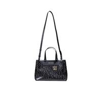 Armani Exchange Women Liz Pebble Embossed Logo Texture Shopping Bag, Black, One Size