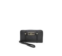 Armani Exchange Women Polly Classic Metal Logo Wrist Band Accessory-Travel Wallet, Black, One Size