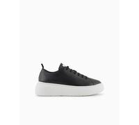 Armani Exchange Women’s XDX043 The Super Sneaker Sneaker, Black, 8 UK
