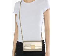 Armani Exchange Women's Amy Patent Wallet On Chain Light Gold Armani Exchange Gold One Size