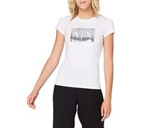 Armani Exchange Women's Basic T-Shirt with Logo On Bust T-Shirt Not Applicable, White Ground, X-Large