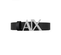 Armani Exchange Womens Belt Black Leather AX Buckle Size 90/36 BNWT