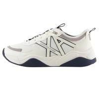 Armani Exchange Women's Cher, Side Logo, Colour Contrasts Sneaker, Off White Blue, 8 UK