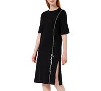 Armani Exchange Women's Cotton midi tee Shirt Dress Casual, Black, M