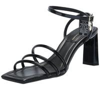 Armani Exchange Women's Dalia, Triple Band, Ankle StrapHeeled Sandal, black, 3.5 UK