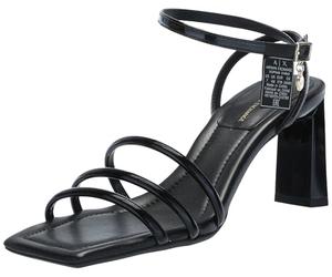 Armani Exchange Women's Dalia, Triple Band, Ankle StrapHeeled Sandal, black, 3.5 UK