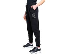 Armani Exchange Women's Drawstring Logo Studs Terry Jogger Pant Casual, Black, XL