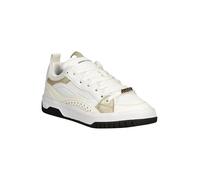 Armani Exchange Women's Duck, Logo Charm, Laminated Details Trainers, Off White Op White, 2/2.5 UK