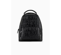 Armani Exchange Women's Essential, Big Zipped Front, Logo Pattern, Black, One Size, Casual Look, Front Pocket, black, One Size