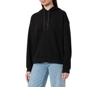 Armani Exchange Women's Essential, Embroidered Logo Signature, Hooded Hooded Sweatshirt, Black, XL, black, XL