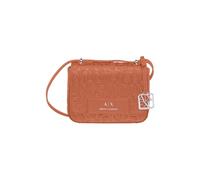 Armani Exchange Women's Essential, Liz Pebble Embossed Logo Crossbody Bag, Red, One Size