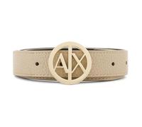 Armani Exchange Women's Essential, Reversible, Circle Logo Belt, Black/White, UK 44