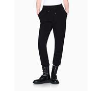 Armani Exchange Women's Essential Signature Shiny Logo On Drawstring Sweatpants, Black, M