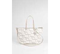 Armani Exchange Women's Gynger Mono Shopping Bag Cream Armani Exchange Cream