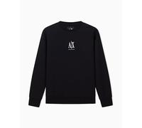 Armani Exchange Women's Icon Project, Embroidered Logo, Crew Neck Sweatshirt, Black, L, black, L