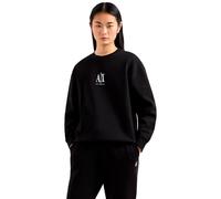 Armani Exchange Women's, Icon project, embroidered logo, crewneck Sweatshirt, Black, XL